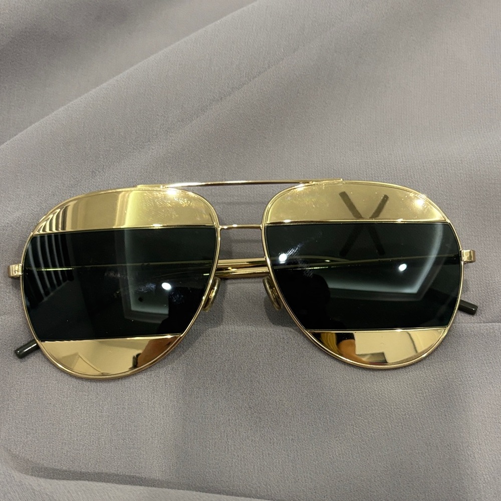 Dior Gold Aviator Sunglasses